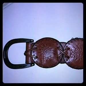 Leather concho belt